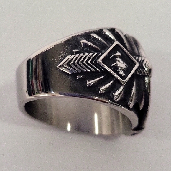 889- Native American Chief Handmade Men's Ring Size 10 NWT - Picture 9 of 9
